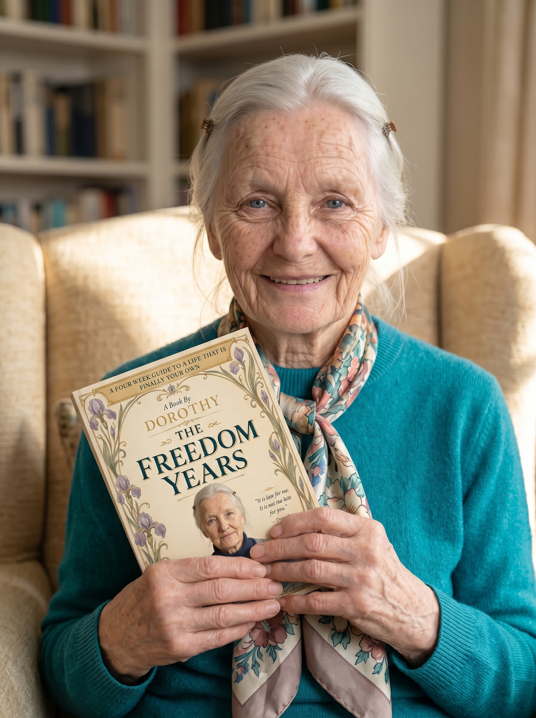 Dorothy holding The Freedom Years